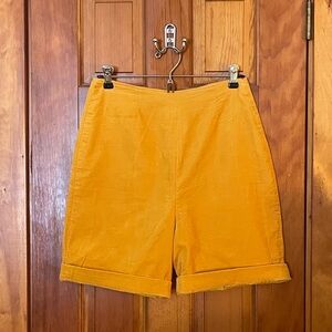Mustard Corduroy Shorts